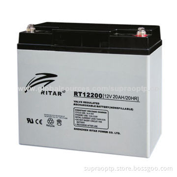 Sealed Lead-acid Rechargeable Battery with 12V and Nominal Voltage 20.0Ah Capacity